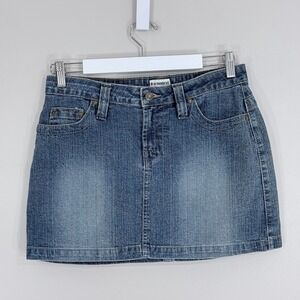 No Boundaries Denim Mini Skirt Women Size 5 Blue Excellent Y2K Casual